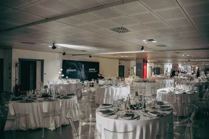 La sala della cena di gala, edizione 2025
